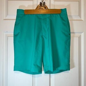 RLX Ralph Lauren Green Flat Front Tailored Shorts